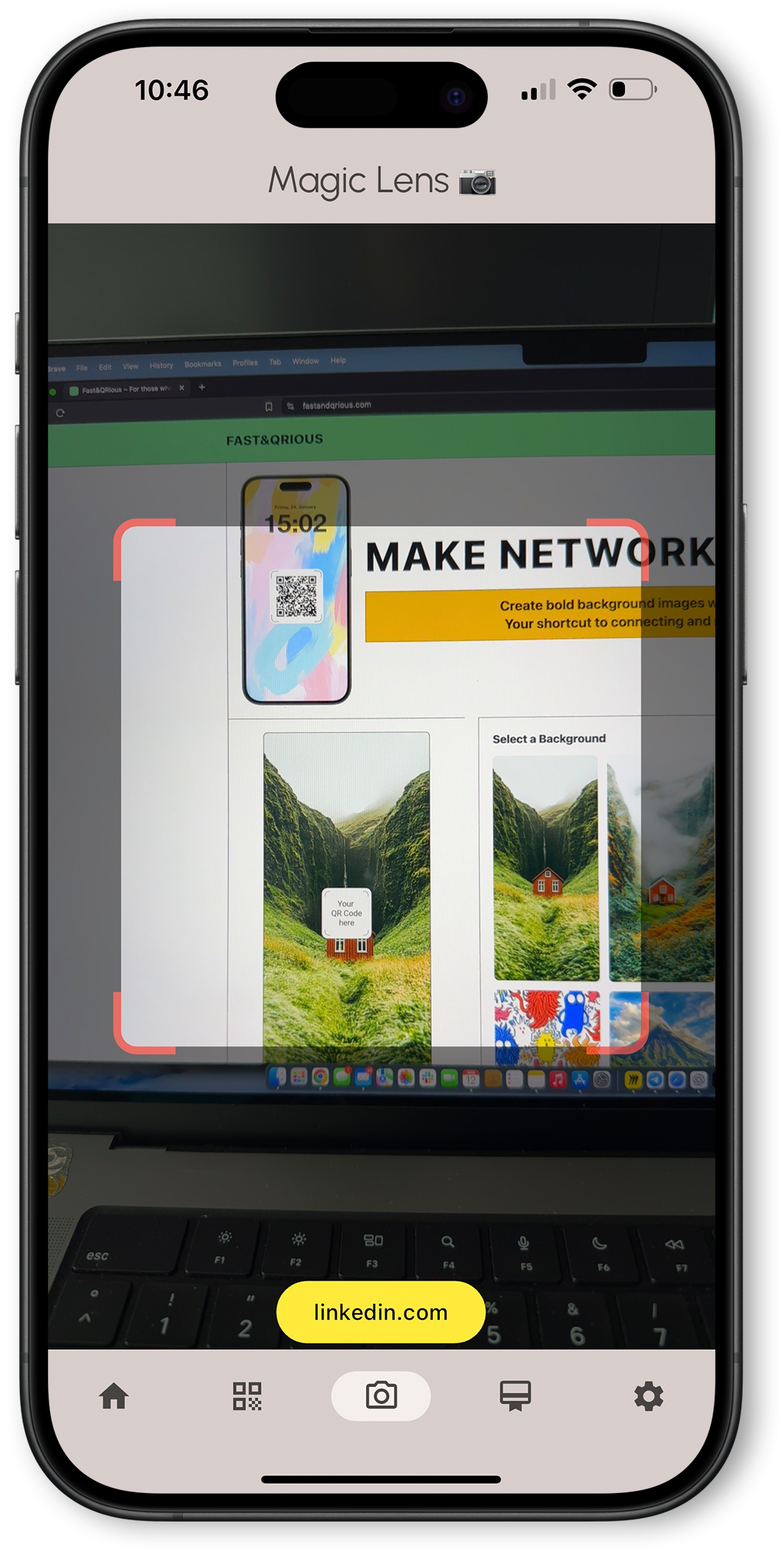 Activate Camera to Scan QR Codes